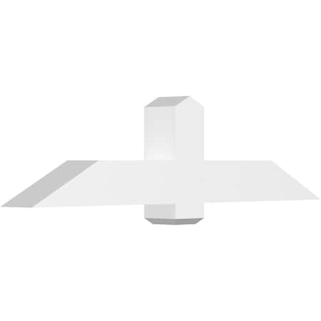 Ekena Millwork Eugene Architectural Grade PVC Gable Bracket, 60"W x 15"H x 6"D x 6"F, 6/12 Pitch GBP060X15X0606EUG00